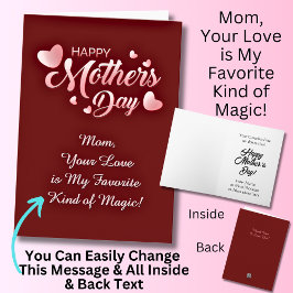 Text ändern, Mama, Ihre Liebe ist Mein Lieblingsma Karte