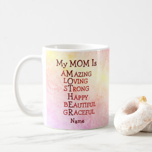 Text ändern, Mama MUTTER-Wörter, Name hinzufügen Kaffeetasse