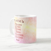 Text ändern, Mama MUTTER-Wörter, Name hinzufügen Kaffeetasse (Vorderseite Links)