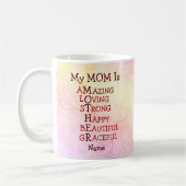 Text ändern, Mama MUTTER-Wörter, Name hinzufügen Kaffeetasse (Links)