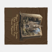 Text ändern, Seiten flüstern Geheimnisse, Buch 3D Fleecedecke (Vorderseite (Horizontal))