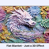 Text ändern, Soft Pastels 3D-Effekt Dragon 60"x80" Fleecedecke
