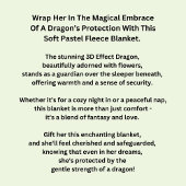Text ändern, Soft Pastels 3D-Effekt Dragon 60"x80" Fleecedecke