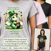 Text ändern, St Patricks Dragon Rainbow Pot Gold T-Shirt