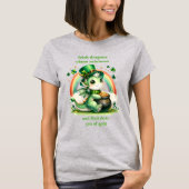 Text ändern, St Patricks Dragon Rainbow Pot Gold T-Shirt (Vorderseite)