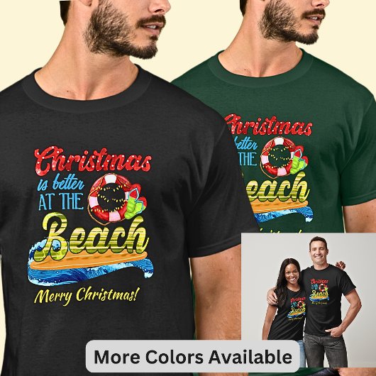 Text ändern - Weihnachten ist besser am Strand! T-Shirt