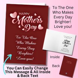 Text ändern, zu einem, der jeden Tag heller macht Karte