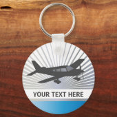 Text anpassen - Low-Wing-Flugzeug Schlüsselanhänger (Vorderseite)