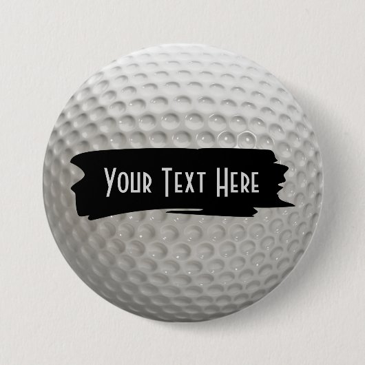 Text Area Golf Ball Sport Button (Vorderseite)