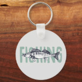 Text-Art der Fischerei Schlüsselanhänger (Vorderseite)