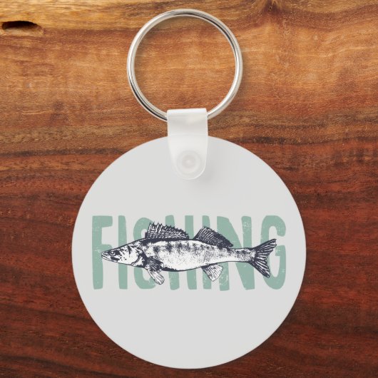 Text-Art der Fischerei Schlüsselanhänger (Vorderseite)