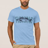 Text-Art der Fischerei T-Shirt (Vorderseite)