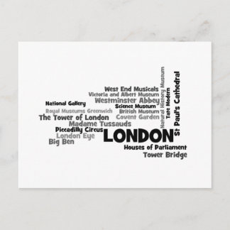 Text Art "London" Postkarte