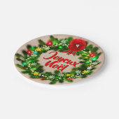 Text-Assiette-Joyeux-Noël 7 bearbeiten" Pappteller (Schrägansicht)