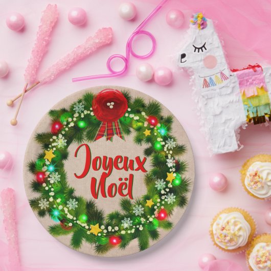 Text-Assiette-Joyeux-Noël 9 bearbeiten" Pappteller (Party)