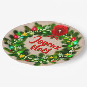 Text-Assiette-Joyeux-Noël 9 bearbeiten" Pappteller (Schrägansicht)