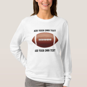 Text auf Football-Wurfkissen hinzufügen T-Shirt