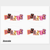 Text-Aufkleber für Debatten Ovaler Aufkleber (Blatt)