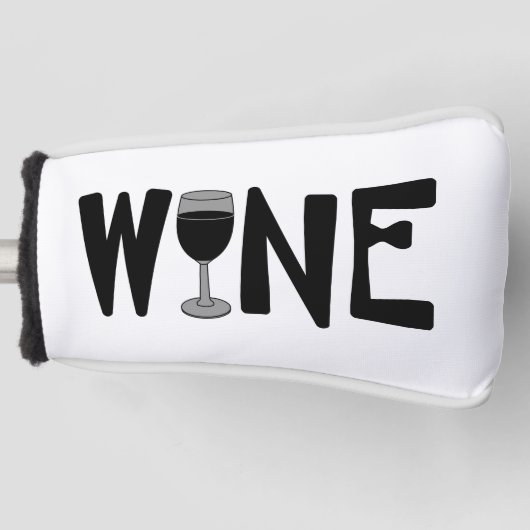 Text aus Weinglas Golf Headcover (Vorderseite)