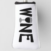 Text aus Weinglas Golf Headcover (Rotieren 90)