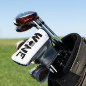 Text aus Weinglas Golf Headcover (In Situ)