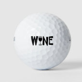 Text aus Weinglas Golfball (Vorderseite)