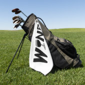 Text aus Weinglas Golfhandtuch (Gras)
