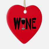 Text aus Weinglas Keramik Ornament (Rechts)