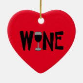 Text aus Weinglas Keramik Ornament (Hinten)