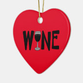 Text aus Weinglas Keramik Ornament (Links)