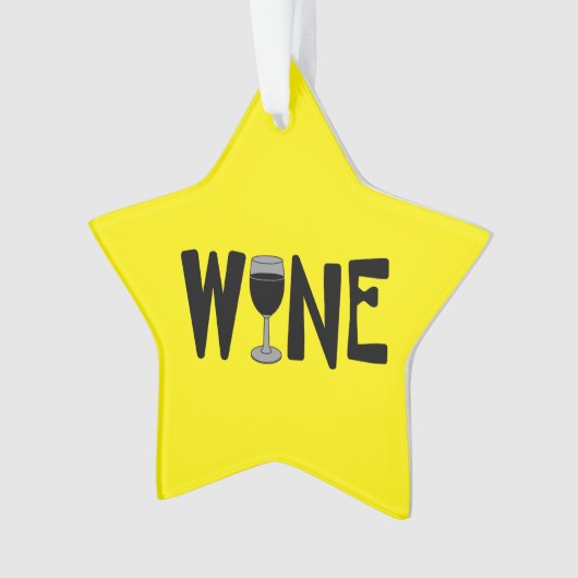 Text aus Weinglas Ornament (Vorderseite)