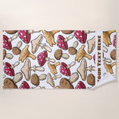 Text-Badetuch des Pilz-Musters kundenspezifisches Strandtuch (Vorderseite)