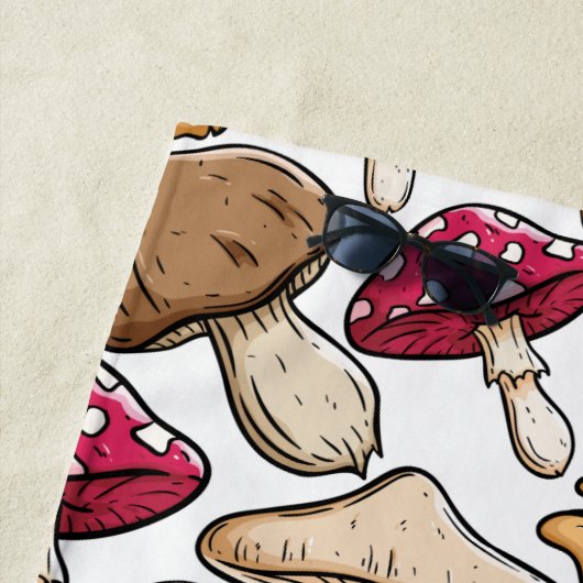 Text-Badetuch des Pilz-Musters kundenspezifisches Strandtuch (Beispiel)