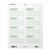 Text Based in Green Business Shipping Label (Vorne)