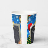Text bearbeiten Frohe Weihnachtsbecher Pappbecher (Rechts)