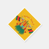 Text bearbeiten Kwanzaa-Party-Cocktail Serviette (Ecke)