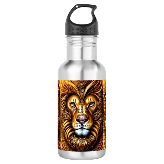 Text bearbeiten/löschen - Erstaunlich schöne golde Edelstahlflasche (Vorderseite)