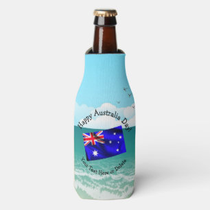 Text bearbeiten Passend zum Australischen Tag Flag Flaschenkühler