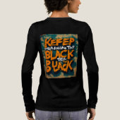Text "behalt Training, bis der Gürtel schwarz wird Tri-Blend Shirt (Rückseite)