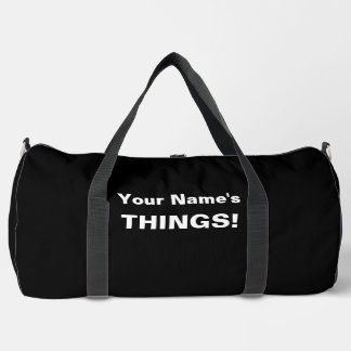 Text-Betreff hinzufügen (1 oder 2 Zeilen) Schwarz Duffle Bag
