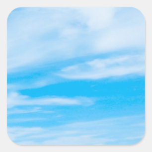 Text Blau Himmel Wolken Natur Vorlage Quadrat hinz Quadratischer Aufkleber
