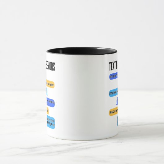 Text-Code für Senioren für die unruhige Altersvers Tasse (Zentrum)