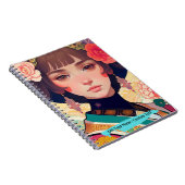 TEXT CUSTOM - Chinesisches Bild von der Schönheit  Notizblock (Rechte Seite)