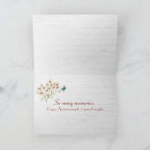 Text der floralen Liebe auf Holz Karte (Innenseite)