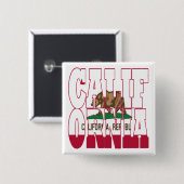 Text der kalifornischen Staatsflagge Button (Vorne & Hinten)