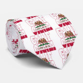 Text der kalifornischen Staatsflagge Krawatte (Gerollt)