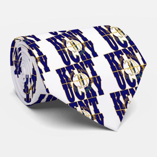 Text der Kentucky-Flagge Krawatte (Gerollt)