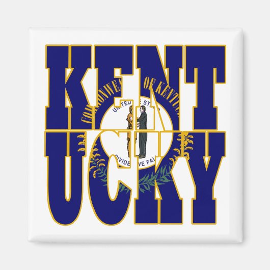 Text der Kentucky-Flagge Magnet (Vorne)