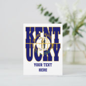 Text der Kentucky-Flagge Postkarte (Stehend Vorderseite)