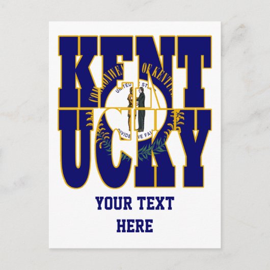 Text der Kentucky-Flagge Postkarte (Vorderseite)